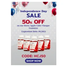 Heivy Coupon - Save 50% on Apple Cider Vinegar Independence Day at Heivy