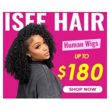 ISEE Hair Coupon - Save $180 on Human Wigs at ISEE Hair